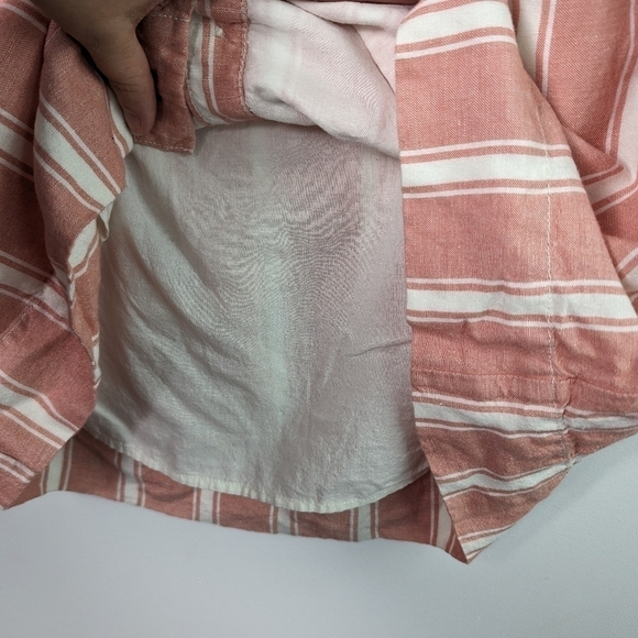 Loft Linen Blend Button Front Skirt Sz S - Picture 4 of 6